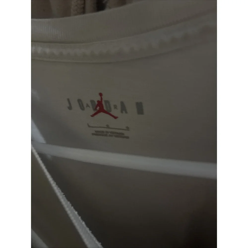 Nike Air Jordan Jumpman Logo Graphic T Shirt White Short Sleeve Men's Tee L